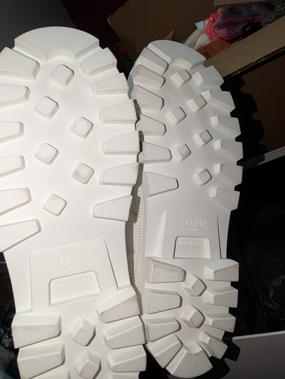 NEW CELINE PATAPANS CANVAS LACE UP BOOTS - Picture 6 of 7